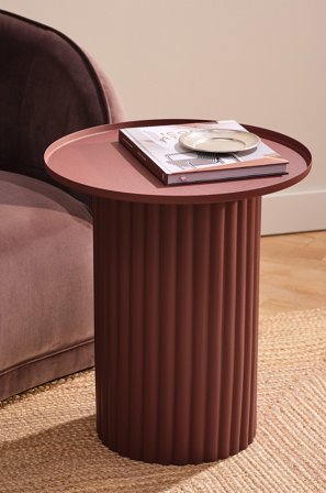 Jotex - Sidebord, Diameter 45,5 Cm Rostfärgad - MEDINA - Kjøp Sidebord & småbord hos Jotex