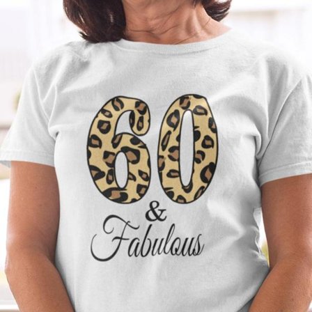 60 år Födelse T-shirt - Perfekt present - 60 & fabulous