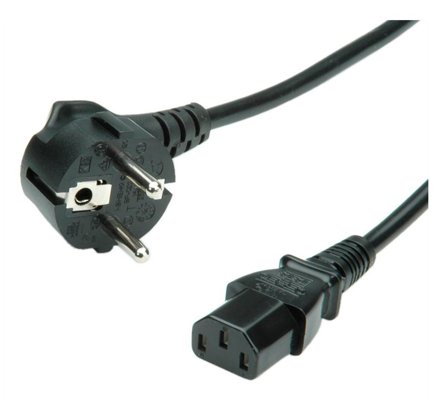 VALUE Power Cable, straight IEC
