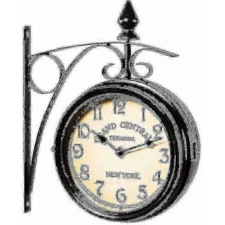 Vægklokke Smedejern Haveklokke Håndlavet 2-sidet Ur Grand Central Terminal New York