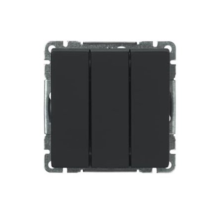 ABB Impressivo 10631UC-885 Strömbrytare matt svart 3x1-polig, Strömbrytare & vägguttag