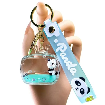 Söt liten panda nyckelring panda väska docka hänge liten present