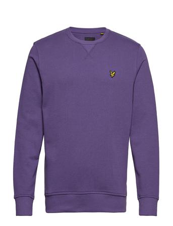 Crew Neck Sweatshirt Sweat-shirt Tröja Lila Lyle & Scott