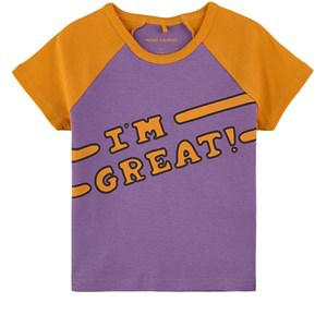 Mini Rodini Purple GOTS I am great T-Shirt 128/134 cm - Tops - 128/134 cm - Purple