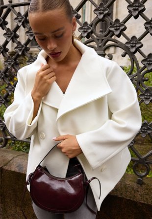 BUBBLEROOM - Ava High Neck Short Coat - 44