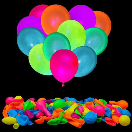 10 stk Neon Glow Ballonger Gjenbrukbare Glow In The Dark Ballong Del