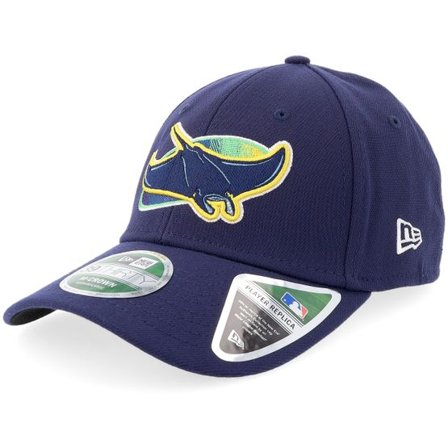 New Era - MLB Blå flexfit Keps - Tampa Bay Rays MLB Player Replica M-Crown 39THIRTY Dark Royal Flexfit @ Hatstore