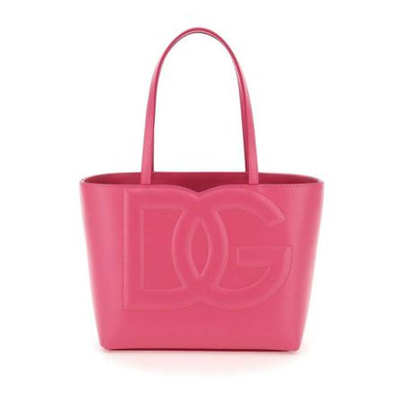 Dolce & Gabbana, Logoed Shoulder Bag Różowy, Kobieta, Rozmiar: ONE Size