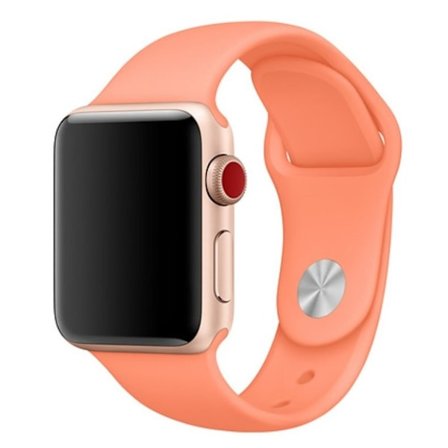 Apple Watch Series 4 40mm joustava silikoninen kellonauha - Persikka