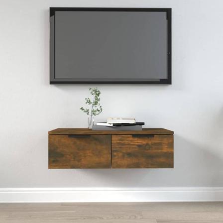 Vidaxl Väggskåp Rökfärgad Ek 68x30x20 Cm Konstruerat Trä Brun
