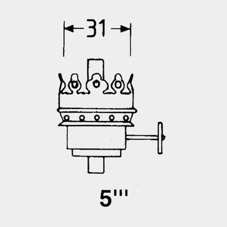 Burner for oil lamp DHR, 5"
