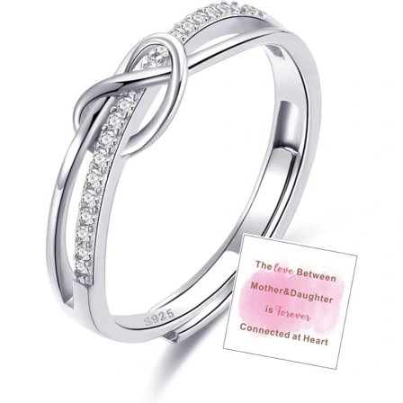 Sterling Sølv Forever Linked Ring for Morsdagsgaver