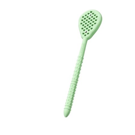 Silikone meridian bankeplade med dobbeltsidet blød silikone massagepaddle og akupressurstav, 37cm håndtag Green