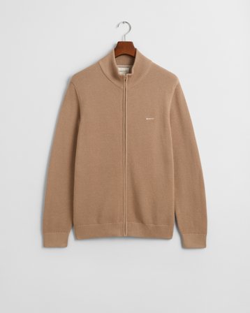 GANT Herren Strickjacke aus Baumwoll-Piqué (M)