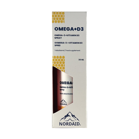 Nordaid Omega-3 + Vitamin D3 munnspray, 30 ml