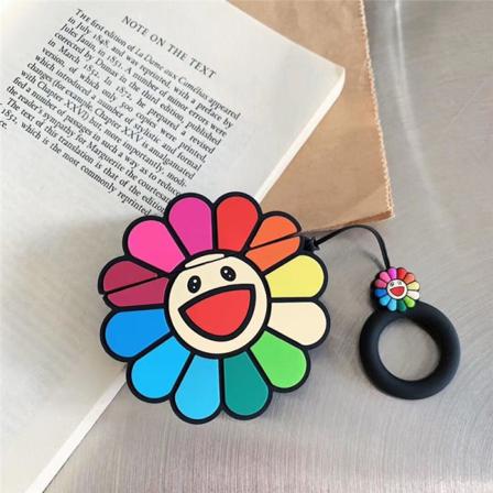 Airpods Pro Skydd Glad Blomma Flera Färger I Silikon Multifärg One Size