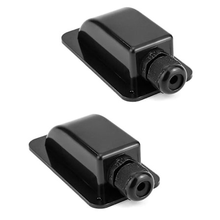 2 stk. Ip68 Solcellekabelinnføring Vanntett Abs Solcelle 1-veis Kabelinnføring Dobbel Kabelinnføringshus For Solcellepaneler På Bobil, Campingvogn Og 