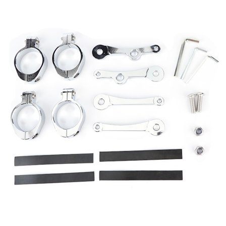 1,5-1,6 tommer motorcykel forlygte monteringsbeslag gaffelrør forlygte blinklys klemme passer til Yamaha (sølv)