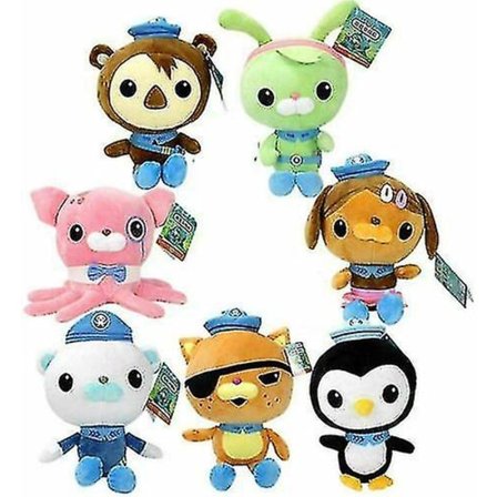 8' The Octonauts Octo Glow Crew Pack Barnacles Kwazii Peso Plushilelu Kids Gift (FMY)