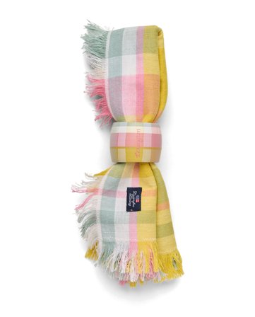 Lexington Karierte Oster-Serviette aus Leinenmischgewebe