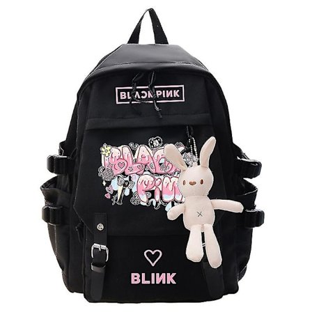 Blackpink Reppu kannettavan tietokoneen laukku Koululaukku Kirjalaukku