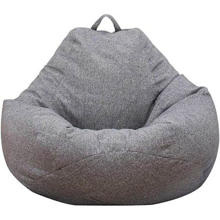 Klassisk Bønnepose Sofa Betræk, Lazy Lounger Bønnepose Opbevaringsstol Betræk uden Fyld, Ensfarvet Simpel Design