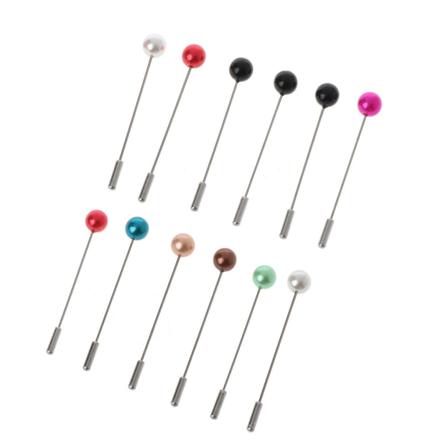 Utsökt säkerhetsnålar 12x färgglada Kristall Hijab Pearl Clip Sweater Sjal Brosch
