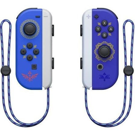 Et par blå og lilla Joy-Con-controllere til Nintendo Switch • The Legend of Zelda: Skyward Sword HD Edition