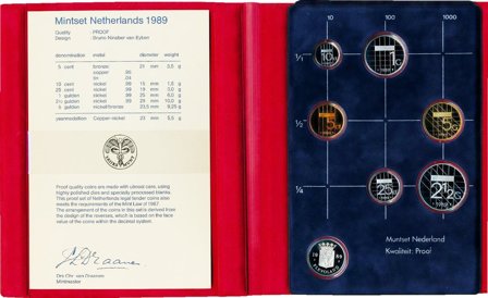 Holland 1989 - Proof møntsæt