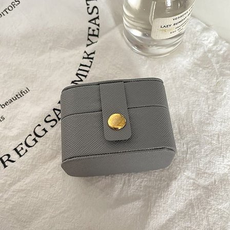 Ring Box Bærbar smykker Oppbevaringsboks Lær Oppbevaring Ring Jewe