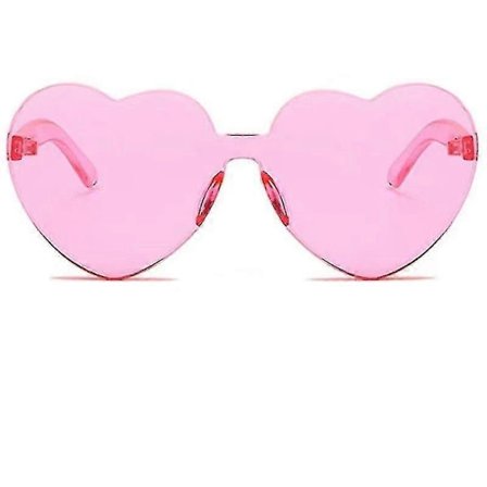 Persikka Sydän Aurinkolasit Rakkaus Aurinkolasit Hyytelöväri Kehyksetön Sydän Yhdistetyt Lasit Häikäisevät Värilliset Lasit (vaaleanpunainen (paikka))