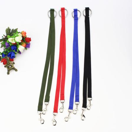 Nylon Dubbelt Blykopplare Tvillinghund Två Sällskapsdjur Dog Walking Duplex Le