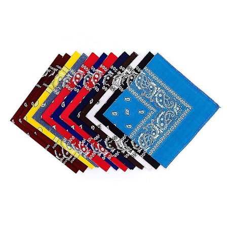 12 stk. Bandanas til mænd og kvinder Fashion Bandana Blød og holdbar Bandana