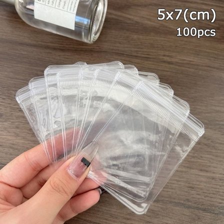100st självförslutande påse Zip Lock påsar 100ST 5X7CM 100ST 5X7CM