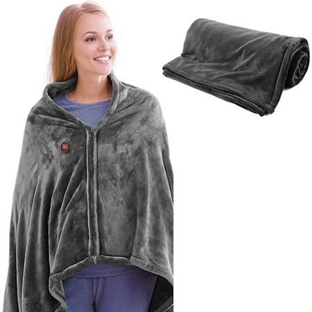 Uppvärmd filt sjal smart bärbar uppvärmd filt laddningsbar USB bärbar sjal utan batteri