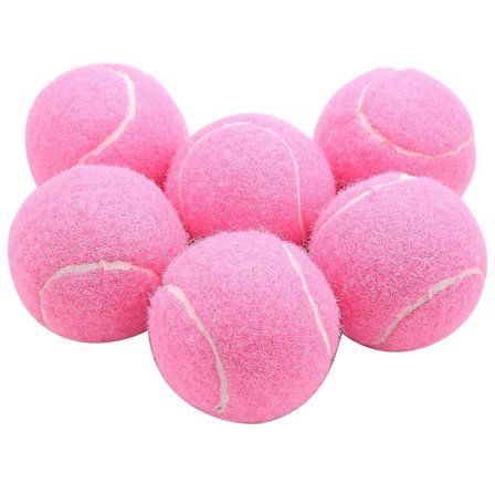 6 stk. Pink Tennisbolde Slidstærke Elastiske Træningsbolde 66mm Kvinder Begyndere Øvelse Te (FMY)