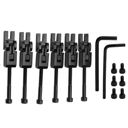 6 ST Elektrisk Gitarr Tremolo Metall Stall Sadel Ersättningsskruvar Insexnyckel