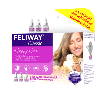 Feliway - Classic Refill Diffuser 48 ml x 3 stk. - Katt - Kattepleie & kosttilskudd - Feromoner og stress - ZOO.no