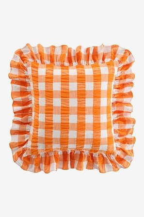 Jotex - Kissenbezug 50x50 Cm Orange/weiß - MIMMI - Kaufe Dekokissen und Kissenbezüge bei Jotex