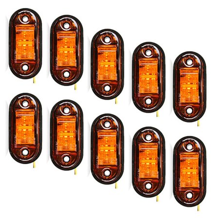 10 STK Advarselslys LED Diode Lys Trailer Truck LED