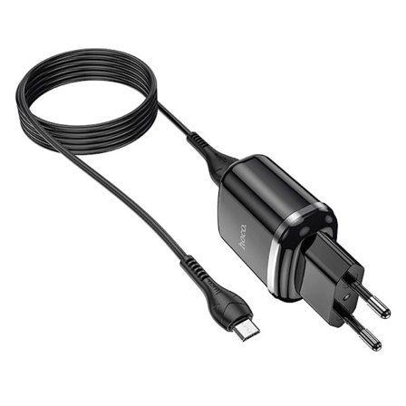 HOCO N4 Aspiring dual port charger set (for Micro)(EU) - Sort