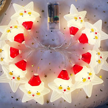 Julelyskæde, LED stjerne dekorative ambient lysstriber, udendørs vandtætte juledekorationslys-max