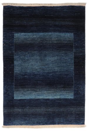 Hand Knotted Persian Loribaft Fine Persia Rug 87X126 Black/Dark Blue