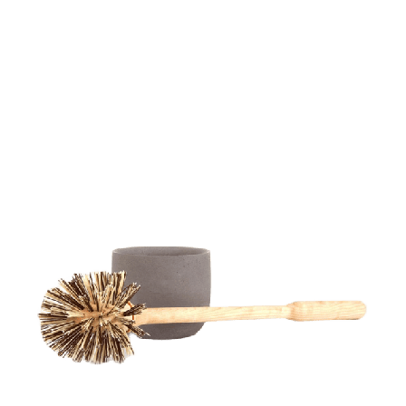 Iris hantverk Toalettborste i trä, grå Badrumstillbehör 41,5X9,7Ø