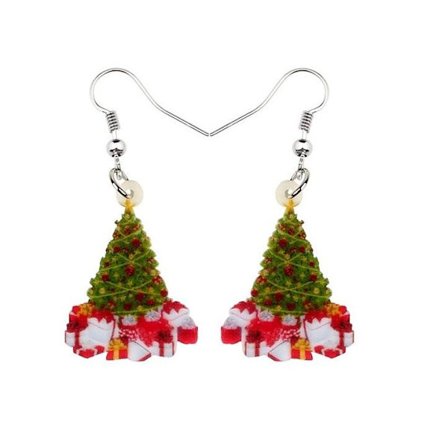 Earrings - Christmas Tree - Acrylic