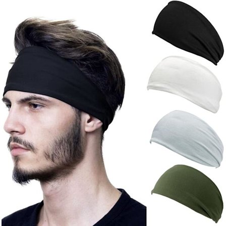 Sport svett pannband, elastiskt band kit, 4 färger