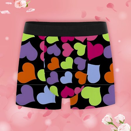 Hjerteprint boxershorts til mænd Åndbart komfortundertøj perfekt som gave til ham