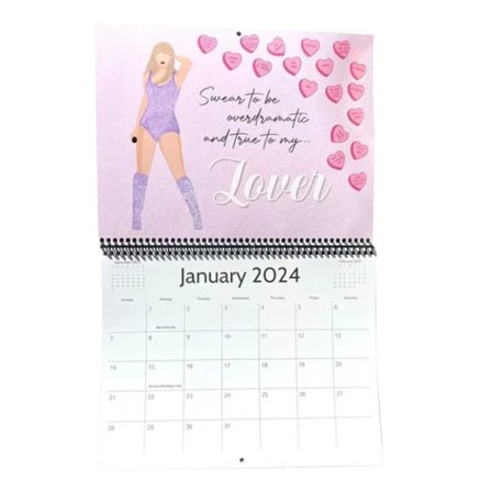 Taylor Tour Kalender 2024, Swift Musik Poster Albumomslag Poster Kalender - Årsvägg för flickor och pojkar Julklappsmusikälskare kalender och bokmärke
