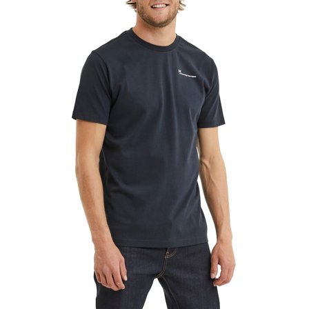 Knowledge Cotton Apparel Alder Tee Chest & Print At Back - Gots/Vegan Men short-sleeved sweaters Blue L