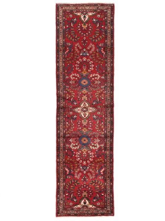 Handgeknoopt Perzisch Lillian Vloerkleed 84X300 Donkerrood/Zwart